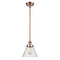 Cone Mini Pendant shown in the Antique Copper finish with a Seedy shade