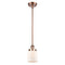 Bell Mini Pendant shown in the Antique Copper finish with a Matte White shade