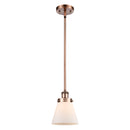 Cone Mini Pendant shown in the Antique Copper finish with a Matte White shade