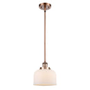 Bell Mini Pendant shown in the Antique Copper finish with a Matte White shade