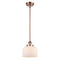 Bell Mini Pendant shown in the Antique Copper finish with a Matte White shade