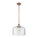 Bell Mini Pendant shown in the Antique Copper finish with a Clear shade