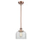 Bell Mini Pendant shown in the Antique Copper finish with a Clear shade