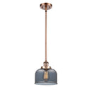 Bell Mini Pendant shown in the Antique Copper finish with a Plated Smoke shade