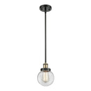 Beacon Mini Pendant shown in the Black Antique Brass finish with a Clear shade