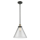 Cone Mini Pendant shown in the Black Antique Brass finish with a Clear shade