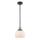 Bell Mini Pendant shown in the Black Antique Brass finish with a Matte White shade