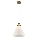 Cone Mini Pendant shown in the Brushed Brass finish with a Matte White shade