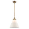 Cone Mini Pendant shown in the Brushed Brass finish with a Matte White shade