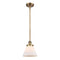 Cone Mini Pendant shown in the Brushed Brass finish with a Matte White shade