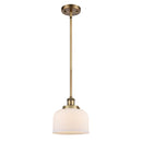 Bell Mini Pendant shown in the Brushed Brass finish with a Matte White shade