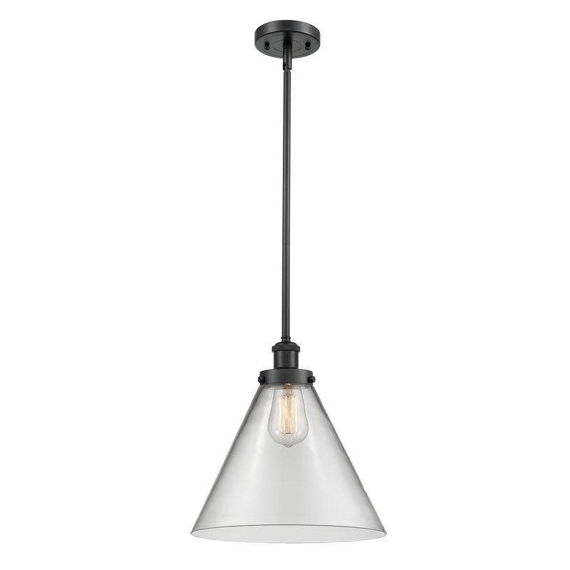 Cone Mini Pendant shown in the Matte Black finish with a Clear shade