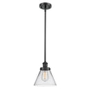 Cone Mini Pendant shown in the Matte Black finish with a Clear shade