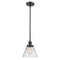 Cone Mini Pendant shown in the Matte Black finish with a Clear shade