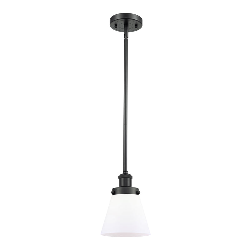 Cone Mini Pendant shown in the Matte Black finish with a Matte White shade