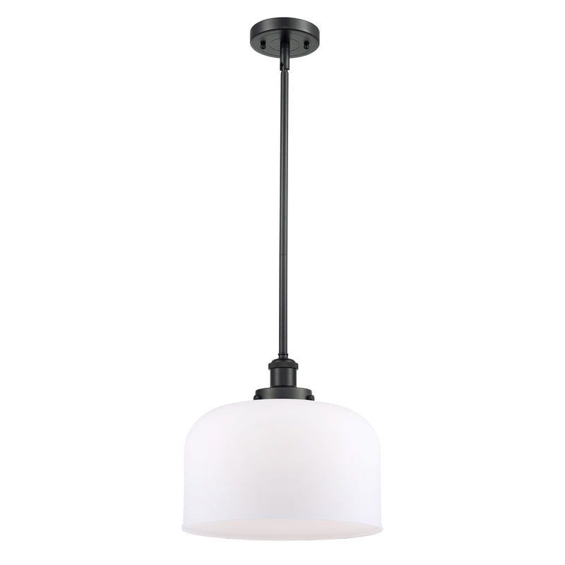 Bell Mini Pendant shown in the Matte Black finish with a Matte White shade