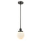 Beacon Mini Pendant shown in the Oil Rubbed Bronze finish with a Matte White shade