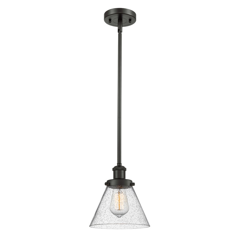 Cone Mini Pendant shown in the Oil Rubbed Bronze finish with a Seedy shade