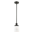 Bell Mini Pendant shown in the Oil Rubbed Bronze finish with a Matte White shade