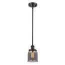 Bell Mini Pendant shown in the Oil Rubbed Bronze finish with a Plated Smoke shade