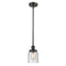 Bell Mini Pendant shown in the Oil Rubbed Bronze finish with a Seedy shade