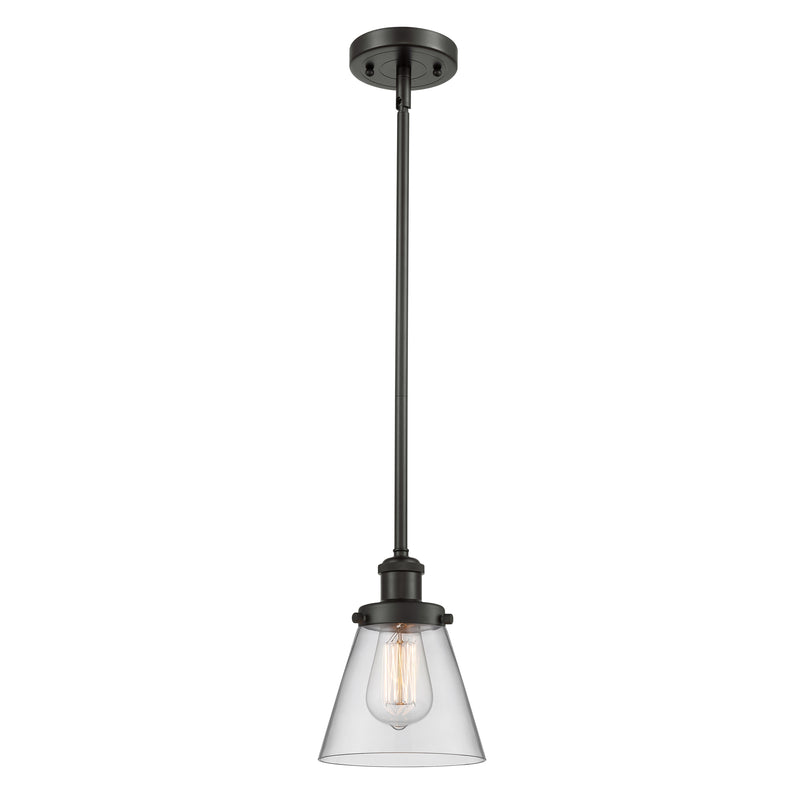 Cone Mini Pendant shown in the Oil Rubbed Bronze finish with a Clear shade