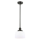 Bell Mini Pendant shown in the Oil Rubbed Bronze finish with a Matte White shade