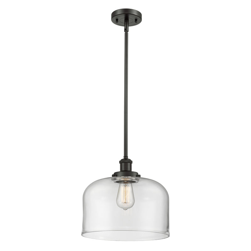 Bell Mini Pendant shown in the Oil Rubbed Bronze finish with a Clear shade