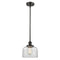 Bell Mini Pendant shown in the Oil Rubbed Bronze finish with a Clear shade