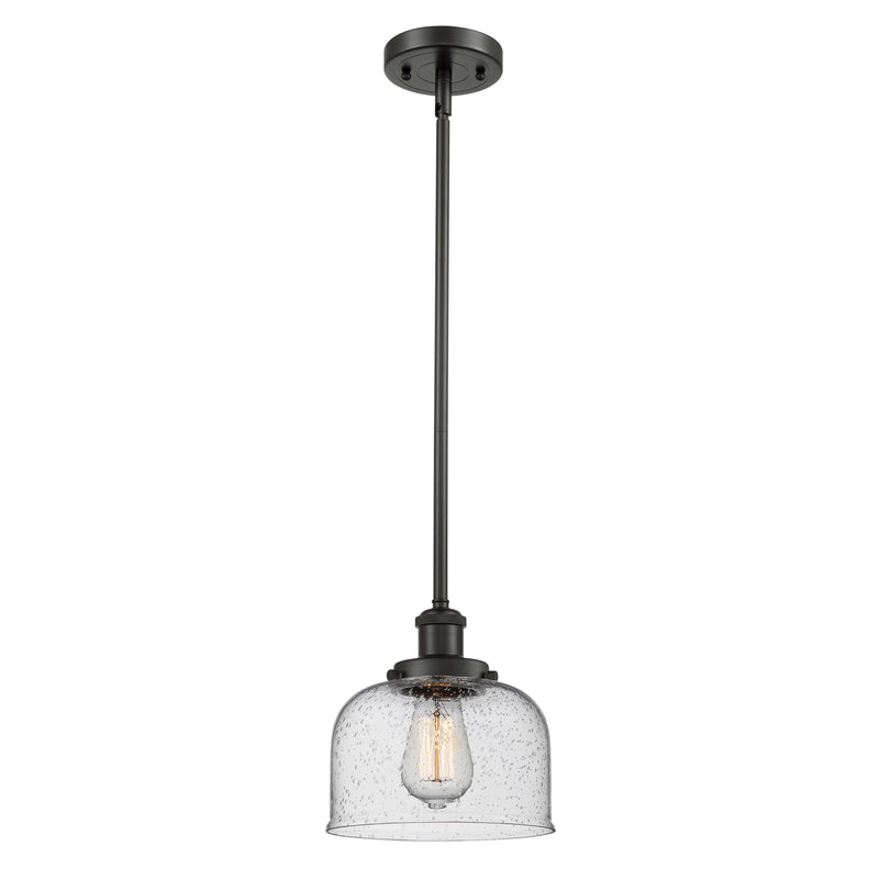 Bell Mini Pendant shown in the Oil Rubbed Bronze finish with a Seedy shade