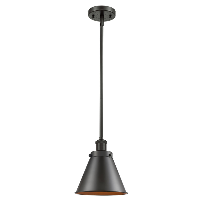 Appalachian Mini Pendant shown in the Oil Rubbed Bronze finish with a Oil Rubbed Bronze shade