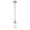 Bell Mini Pendant shown in the Polished Chrome finish with a Matte White shade