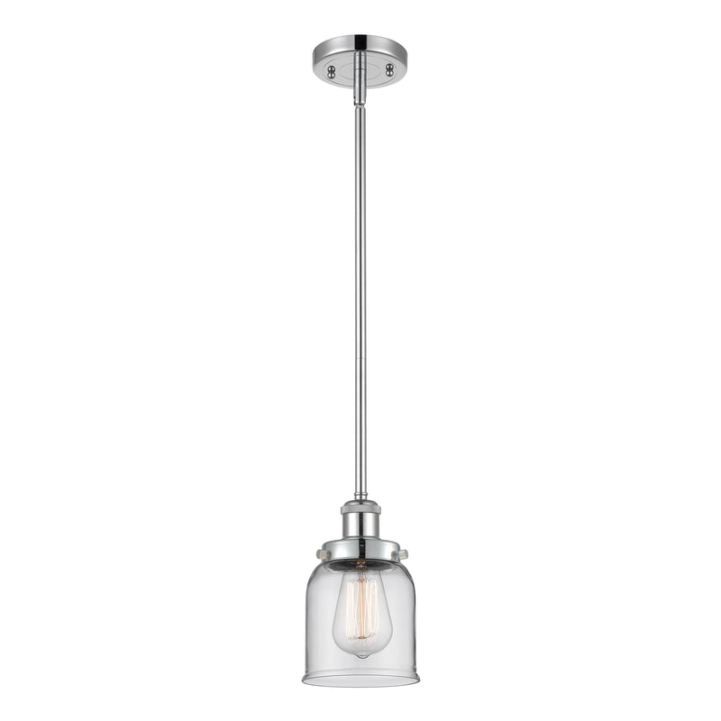 Bell Mini Pendant shown in the Polished Chrome finish with a Clear shade