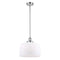 Bell Mini Pendant shown in the Polished Chrome finish with a Matte White shade