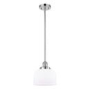 Bell Mini Pendant shown in the Polished Chrome finish with a Matte White shade