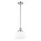 Bell Mini Pendant shown in the Polished Chrome finish with a Matte White shade