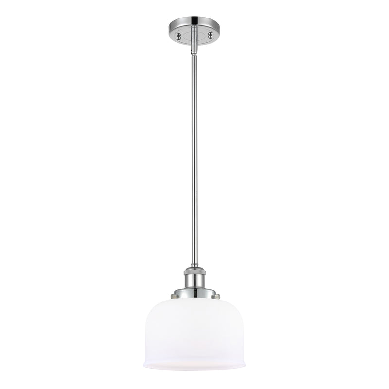 Bell Mini Pendant shown in the Polished Chrome finish with a Matte White shade