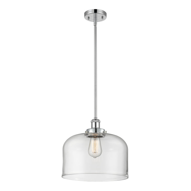 Bell Mini Pendant shown in the Polished Chrome finish with a Clear shade