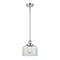 Bell Mini Pendant shown in the Polished Chrome finish with a Clear shade