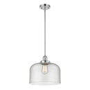 Bell Mini Pendant shown in the Polished Chrome finish with a Seedy shade