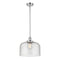 Bell Mini Pendant shown in the Polished Chrome finish with a Seedy shade