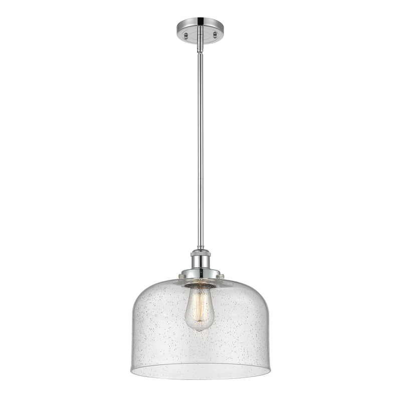 Bell Mini Pendant shown in the Polished Chrome finish with a Seedy shade