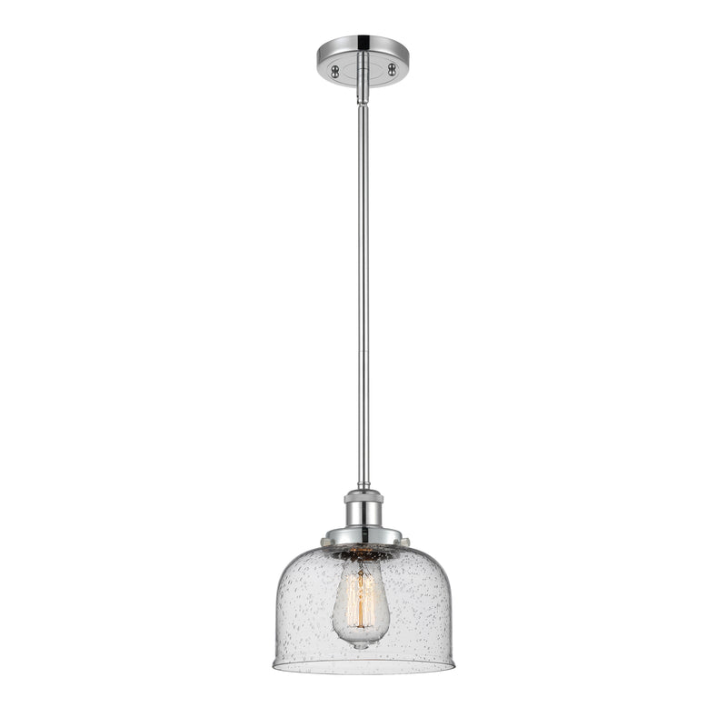 Bell Mini Pendant shown in the Polished Chrome finish with a Seedy shade