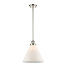 Cone Mini Pendant shown in the Polished Nickel finish with a Matte White shade