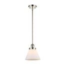 Cone Mini Pendant shown in the Polished Nickel finish with a Matte White shade