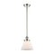 Cone Mini Pendant shown in the Polished Nickel finish with a Matte White shade