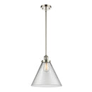 Cone Mini Pendant shown in the Polished Nickel finish with a Clear shade