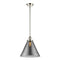 Cone Mini Pendant shown in the Polished Nickel finish with a Plated Smoke shade