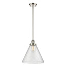 Cone Mini Pendant shown in the Polished Nickel finish with a Seedy shade