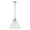 Cone Mini Pendant shown in the Polished Nickel finish with a Seedy shade